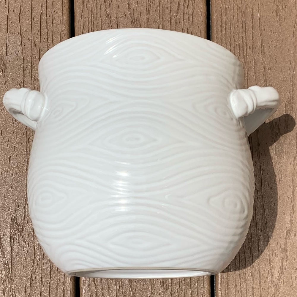 TEMPTATIONS SUPERSIZE STORE & MORE UTENSIL CROCK WOODLAND WHITE NWTS!